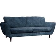 Canapé fixe 3 places Axel - Velours Vintage - Adore Pétrole