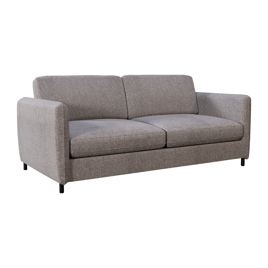 Canapé fixe 3 places Gustave - Tissu Velouté Epais - Storm Beige