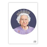 Carte sa majesté - Elizabeth II bleu
