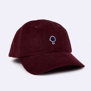 Casquette en coton bordeaux taille unique