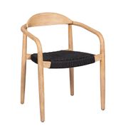 Chaise avec accoudoirs en bois d' eucalyptus noir - Anam