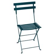 Chaise d'exterieur en acier bleu acapulco - Bistro