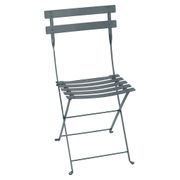 Chaise d'exterieur en acier gris orage - Bistro