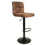 Chaise de bar en tissu marron - Dany