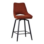 Chaise de bar pivotante en tissu terracotta - Stockholm