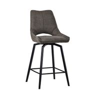 Chaise de bar pivotante en tissu vert - Stockholm