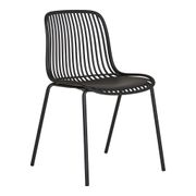 Chaise de jardin en plastique noir - Briana