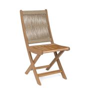 Chaise de jardin pliante en bois d'acacia taupe - Danubio