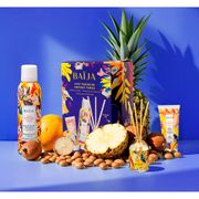 Coffret cadeau mousse de douche, crème main et bouquet parfumé ananas tonka - Paradise