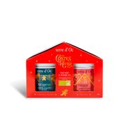 Coffret cadeau thé vert et infusion bio gingembre et pomme d'amour