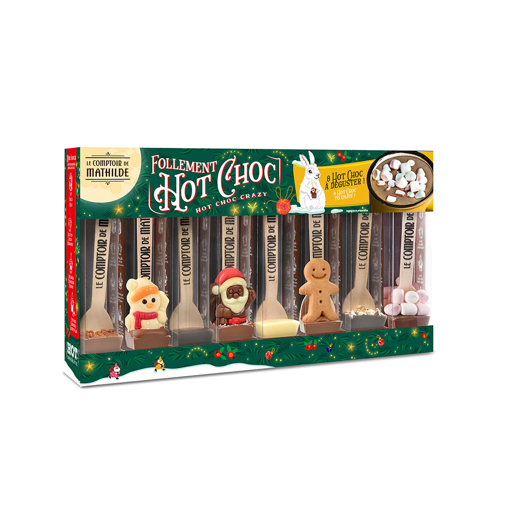 Coffret chocolats chauds de noël 8x30g