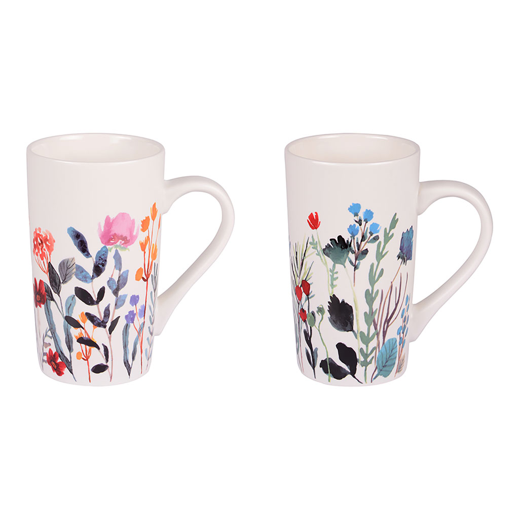 Coffret de 2 mugs en porcelaine 50cl - Flor