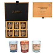Coffret de 6 bougies parfumée musc blanc, fleur de coton et ambre 6h - Apothicaire