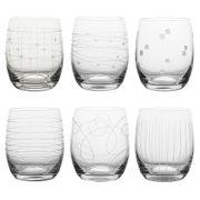 Coffret de 6 verres transparent 30cl - Graphik
