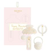 Coffret pince, barrette et élastique nacre