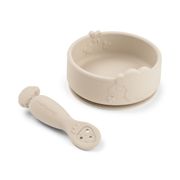 Coffret premier repas 2 pièces en silicone sable - Sheepy