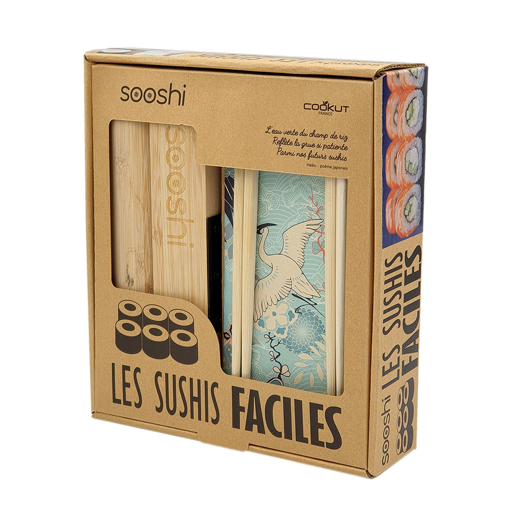 Coffret sushi avec baguettes et livre - Sooshi