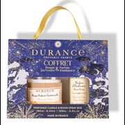 Coffret cadeau parfum d'ambiance 100ml et bougie parfumée 180g fleur de coton