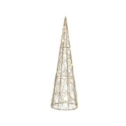 Cône sapin led d'intérieur doré d12cm