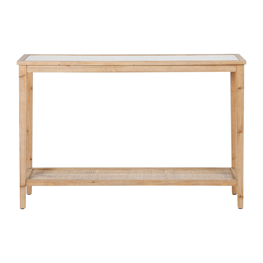 Console naturel foncé 120x36xh80cm en bois de sapin - Firmin