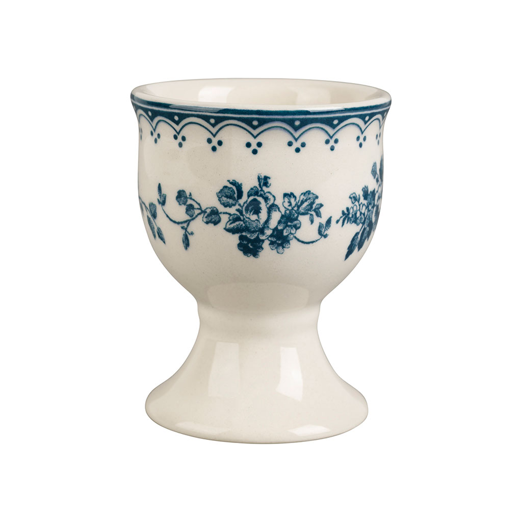 Coquetier en faïence bleu ancien - Faustine