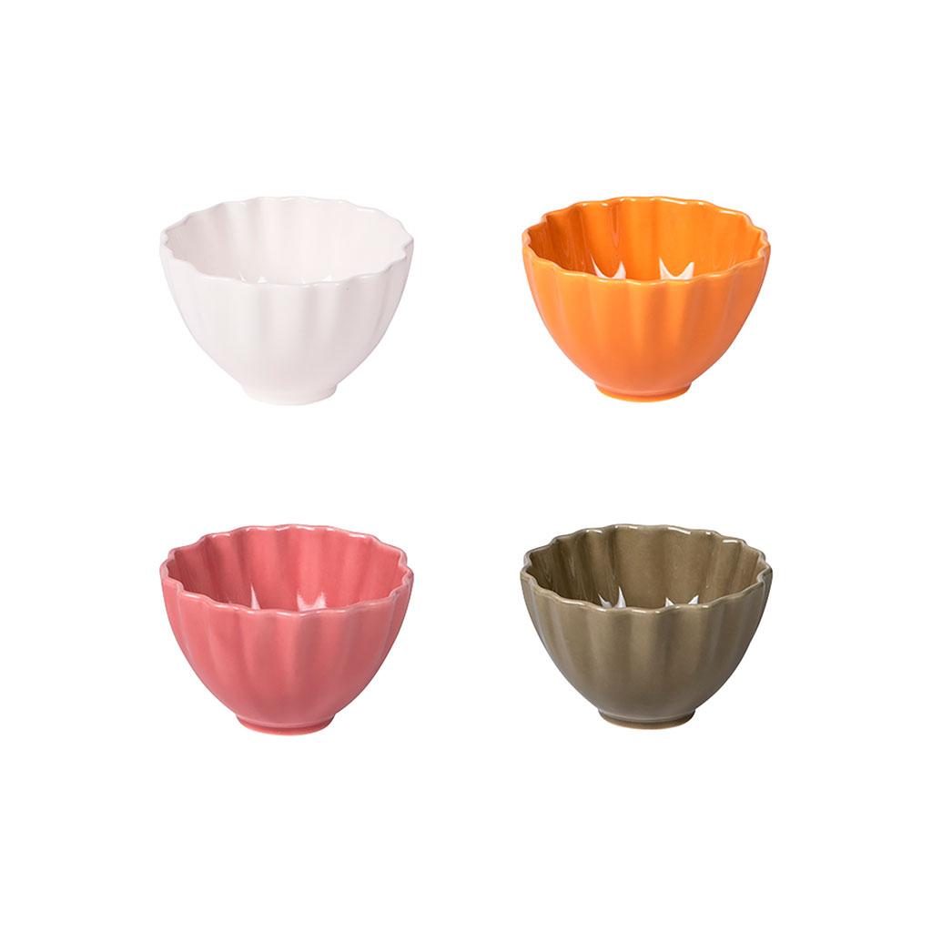 Coupelles x4 en grès multicolore d11cm - Agra