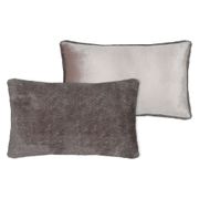 Coussin en tissu taupe 50x80cm - Harlow