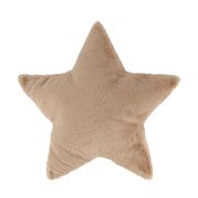 Coussin étoile en tissu beige 45x45cm
