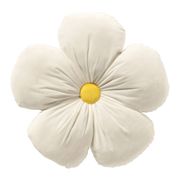 Coussin fleur en tissu blanc d40cm - Leander