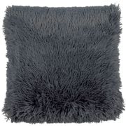 Coussin fluffy 45x45cm gris foncé