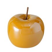 Décoration perly pomme jaune d11xh12cm