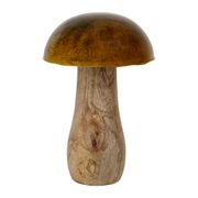 Déco champignon en manguier naturel h12cm - Cauterets