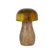 Déco champignon en manguier naturel h8cm - Cauterets