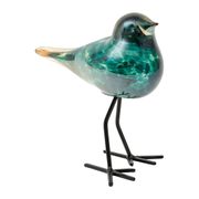 Deco moineau serin bleu vert