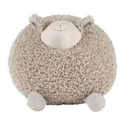 Deco mouton shaggy gris h30cm