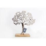 Decoration arbre de vie argent et naturel h33cm