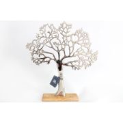 Decoration arbre de vie argent et naturel h42cm