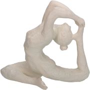 Decoration femme yoga polyresine ivoire 21.5x9.7xh18.5cm