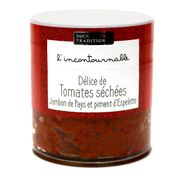 Délice de tomate, jambon de pays & piment d' espelette
