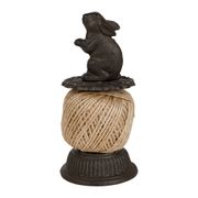 Dévidoir ficelle lapin en fonte brun