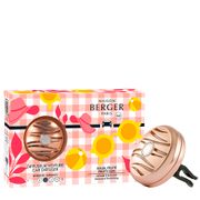 Diffuseur pour voiture en métal rose parfumé soleil fruité - Estival