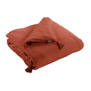 Edredon en coton, polyester orange 150x150cm - Gaïa