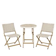 Ensemble table et chaises de jardin en résine naturelle - Bellano