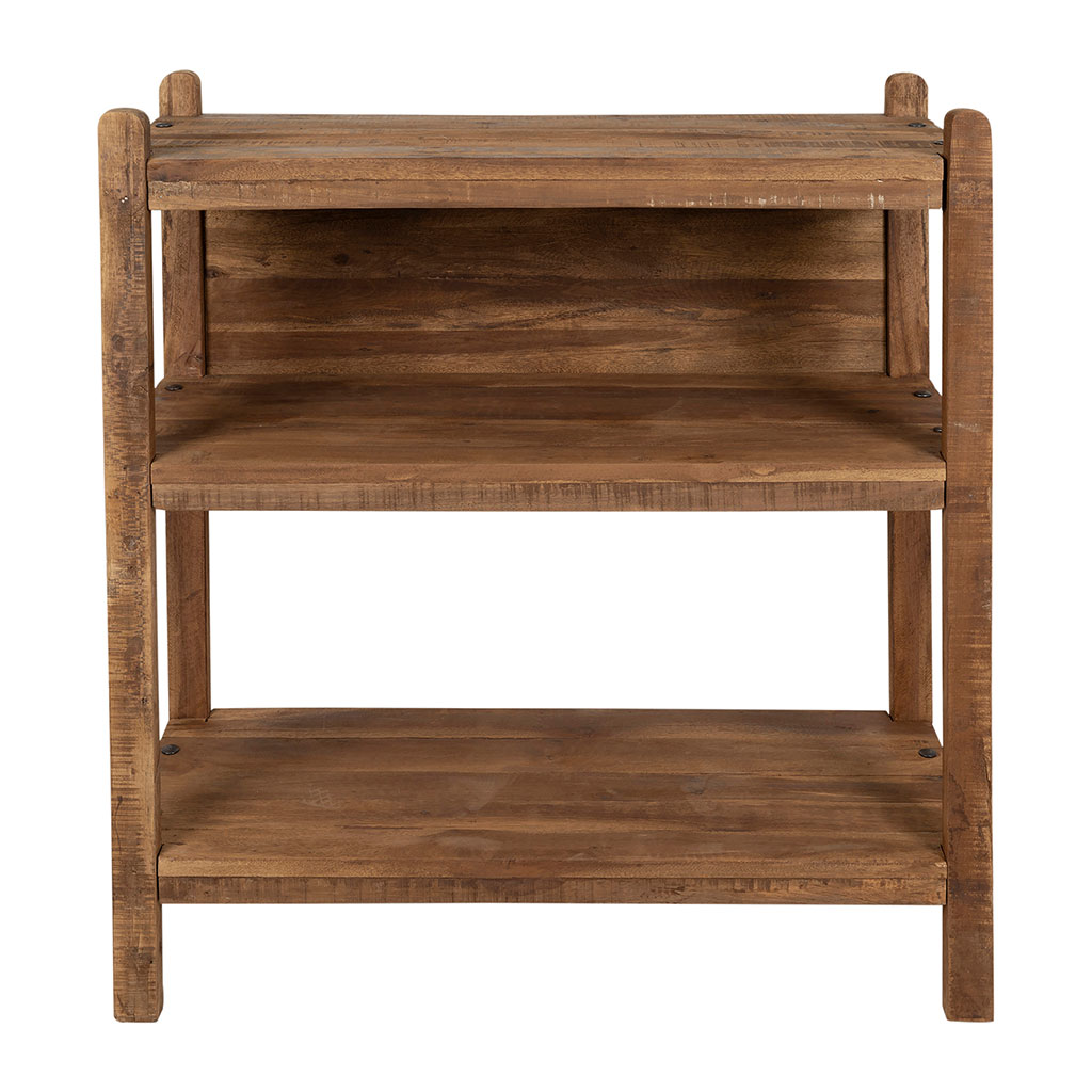 Etagère 3 niveaux en bois recyclé naturel 90x35xh100cm - Campagne