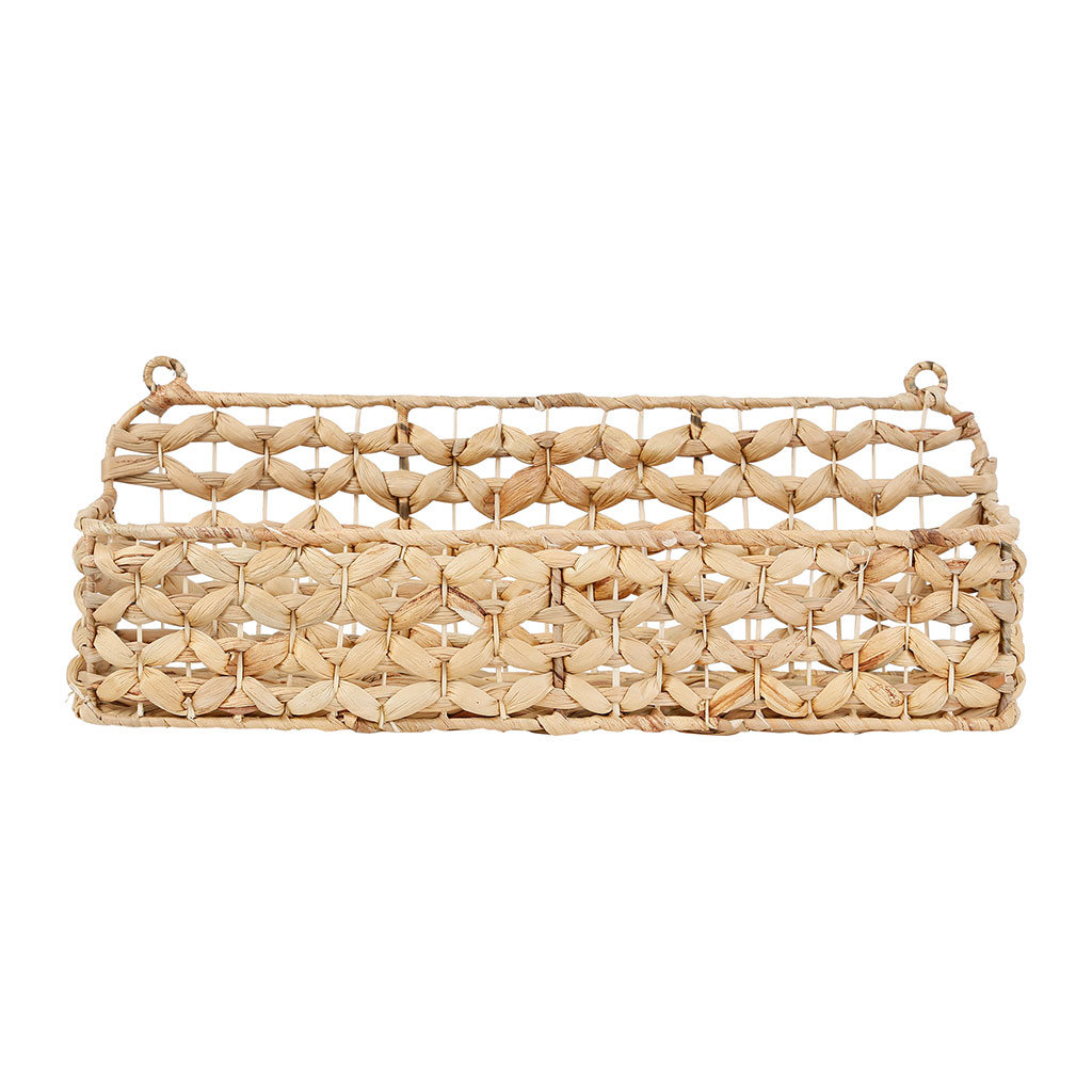 Etagere murale un été a la mer naturel en jacinthe d'eau et fer