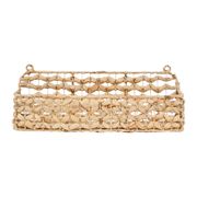 Etagere murale un été a la mer naturel en jacinthe d'eau et fer