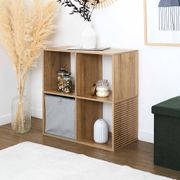 Etagères modules 4 cases en bois h66cm - Tiphaine