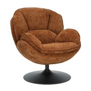 Fauteuil pivotant en tissu camel - Volda