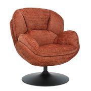Fauteuil pivotant en tissu terracotta - Volda