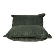 Fauteuil pouf en velours côtelé vert - Sola